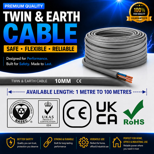 10mm twin and - 10mm, earth